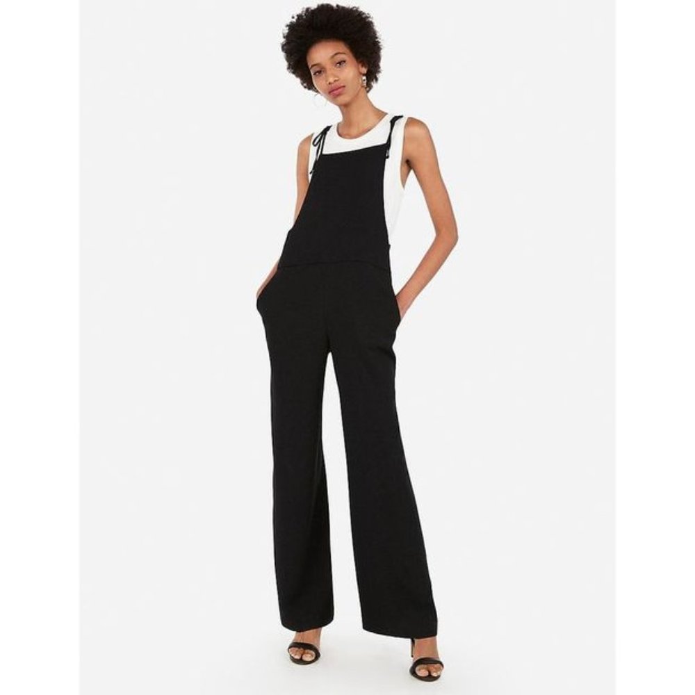 Express Tie Strap Wide Leg Overalls